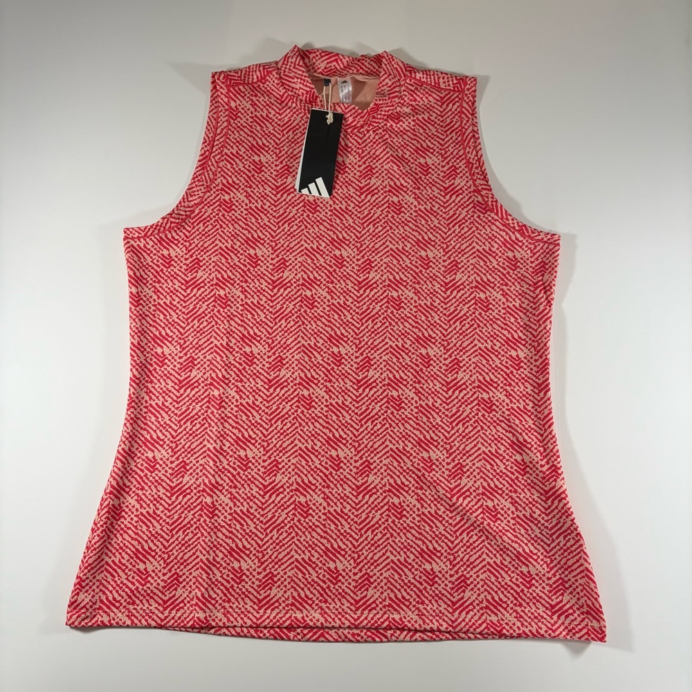 adidas Red and White Sleeveless Tank Top